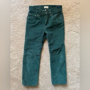 J Crew Crewcuts green corduroy pants size 4T